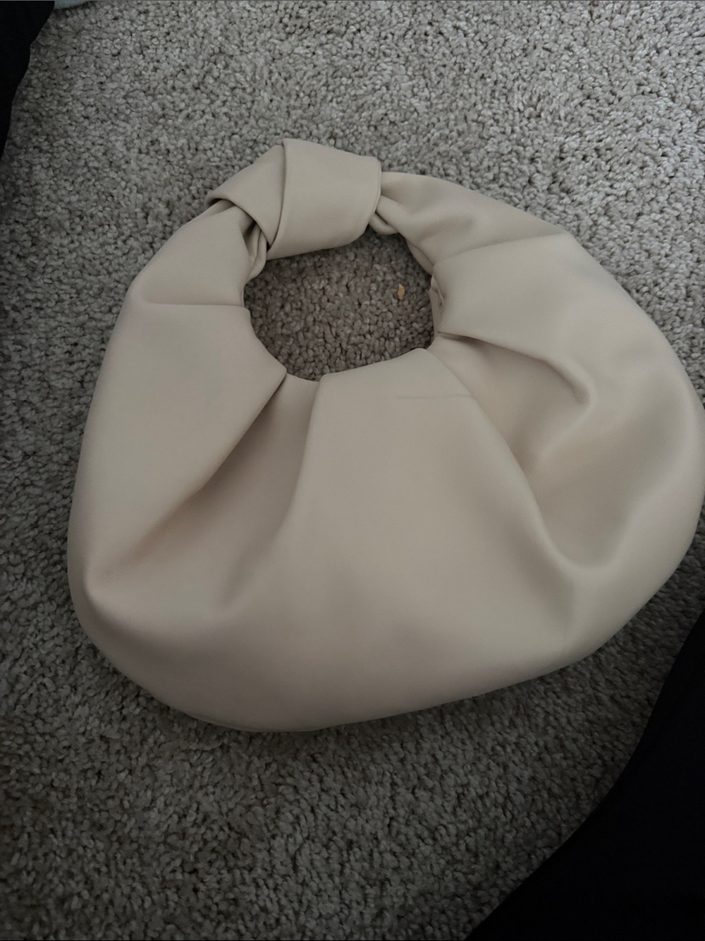 SHEIN Knot-Top Shoulder Bag in Light Beige